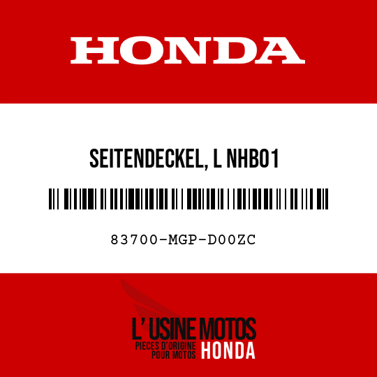 image de 83700-MGP-D00ZC SEITENDECKEL, L NHB01
