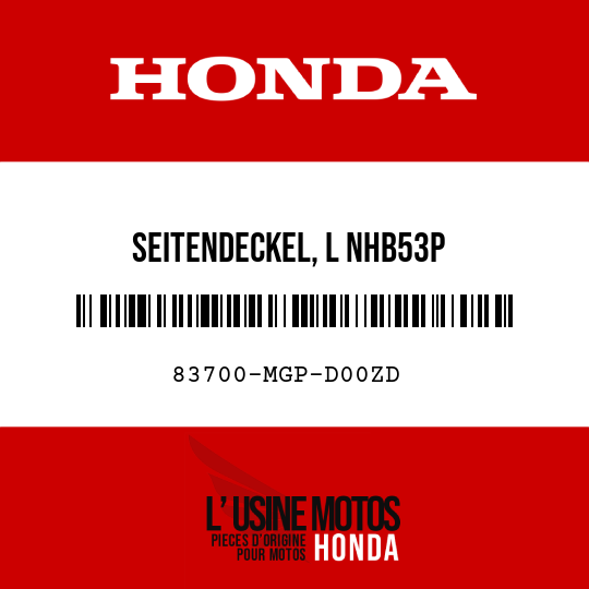 image de 83700-MGP-D00ZD SEITENDECKEL, L NHB53P