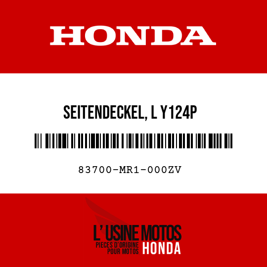 image de 83700-MR1-000ZV SEITENDECKEL, L Y124P 