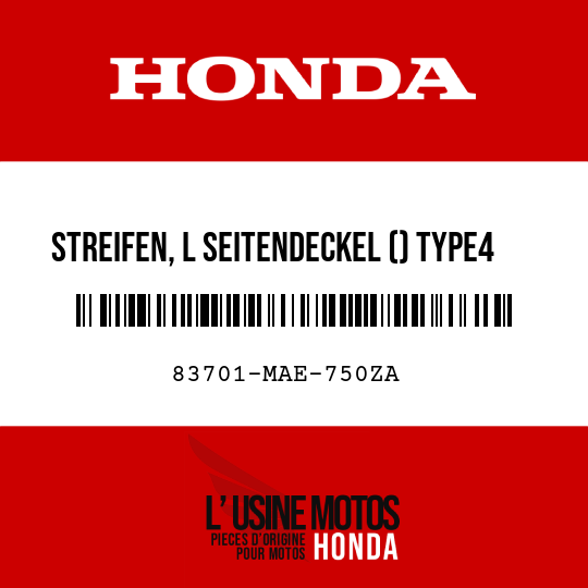 image de 83701-MAE-750ZA STREIFEN, L SEITENDECKEL () TYPE4 