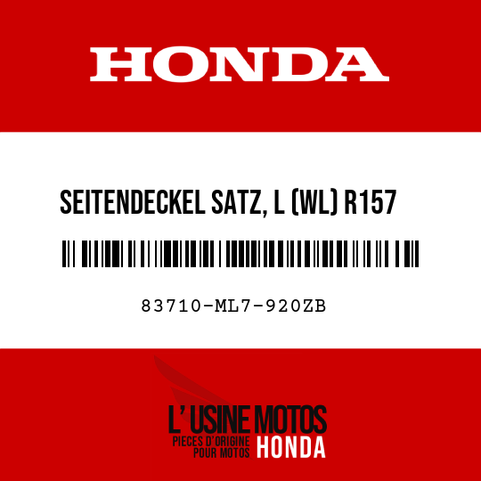 image de 83710-ML7-920ZB SEITENDECKEL SATZ, L (WL) R157 