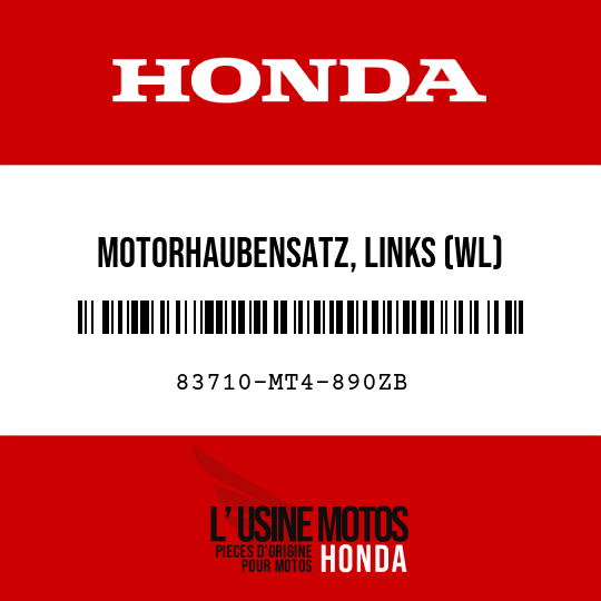 image de 83710-MT4-890ZB MOTORHAUBENSATZ, LINKS (WL) NH193P/TYPE2 