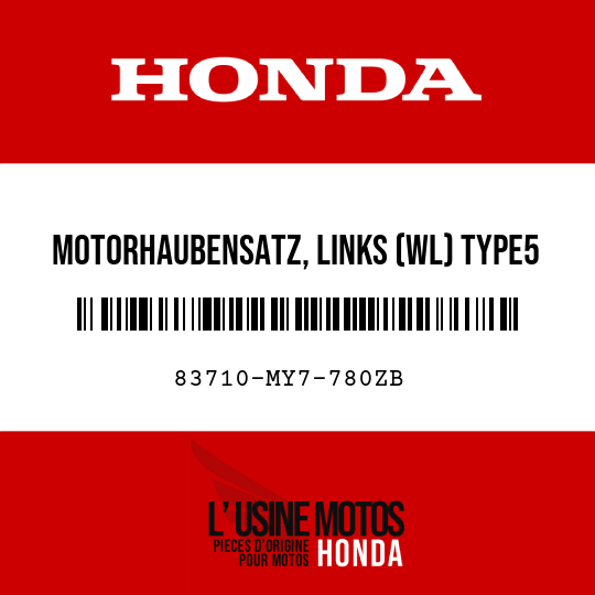 image de 83710-MY7-780ZB MOTORHAUBENSATZ, LINKS (WL) TYPE5 