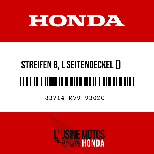 image de 83714-MV9-930ZC STREIFEN B, L SEITENDECKEL () TYPE17 
