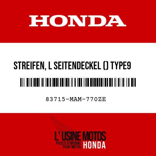 image de 83715-MAM-770ZE STREIFEN, L SEITENDECKEL () TYPE9 
