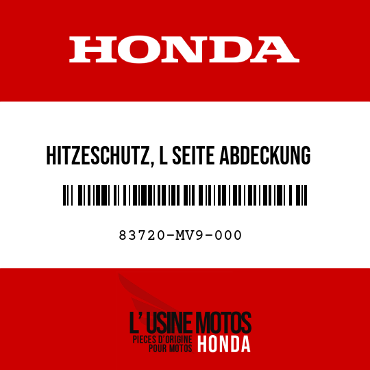 image de 83720-MV9-000 HITZESCHUTZ, L SEITE ABDECKUNG