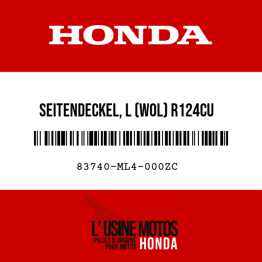 image de 83740-ML4-000ZC SEITENDECKEL, L (WOL) R124CU 