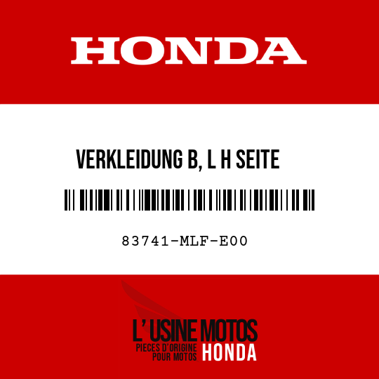 image de 83741-MLF-E00 VERKLEIDUNG B, L H SEITE