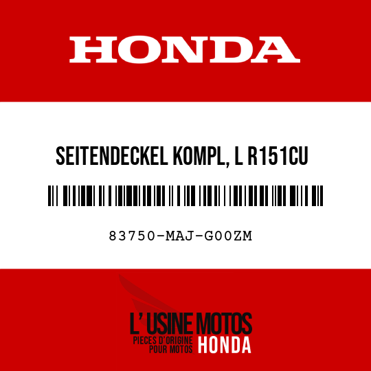image de 83750-MAJ-G00ZM SEITENDECKEL KOMPL, L R151CU 