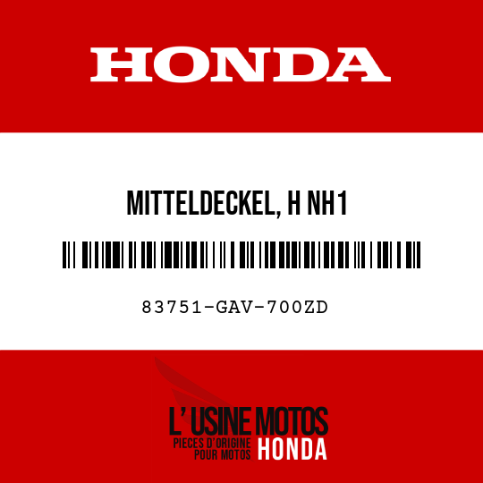 image de 83751-GAV-700ZD MITTELDECKEL, H NH1 