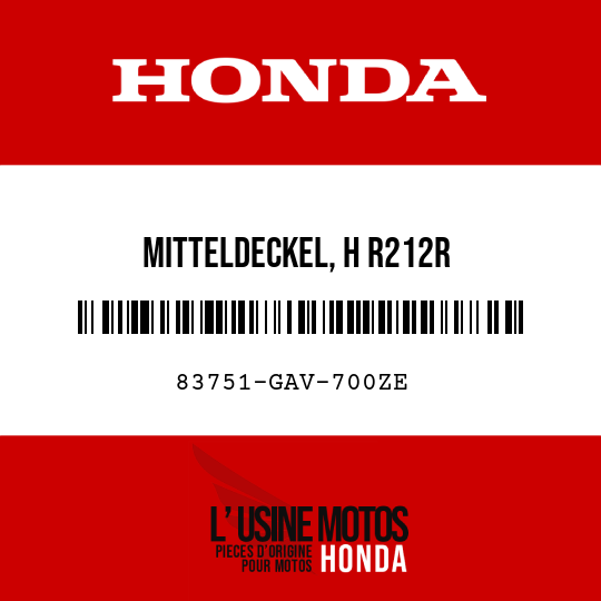 image de 83751-GAV-700ZE MITTELDECKEL, H R212R 