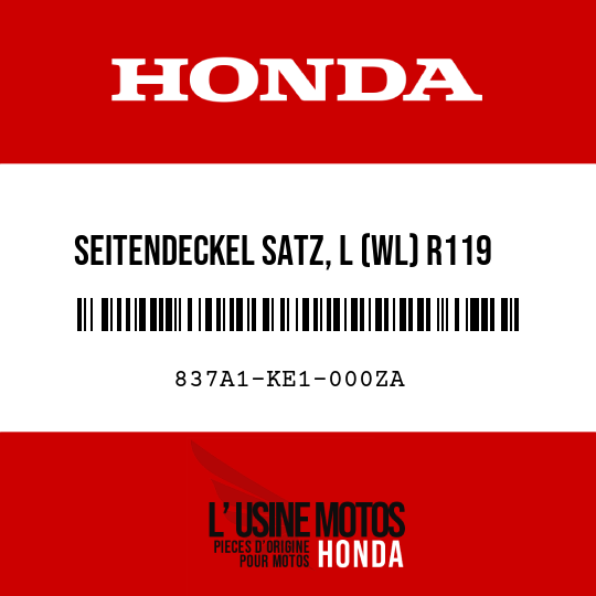 image de 837A1-KE1-000ZA SEITENDECKEL SATZ, L (WL) R119 