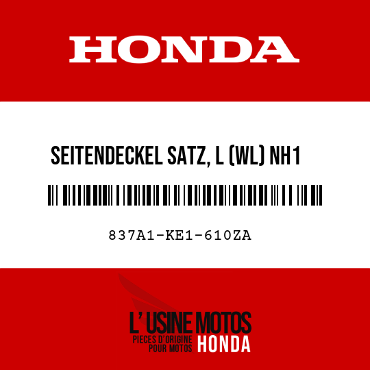 image de 837A1-KE1-610ZA SEITENDECKEL SATZ, L (WL) NH1 