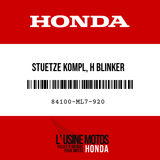 image de 84100-ML7-920 STUETZE KOMPL, H BLINKER