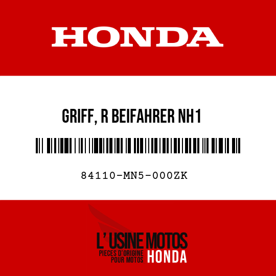 image de 84110-MN5-000ZK GRIFF, R BEIFAHRER NH1 