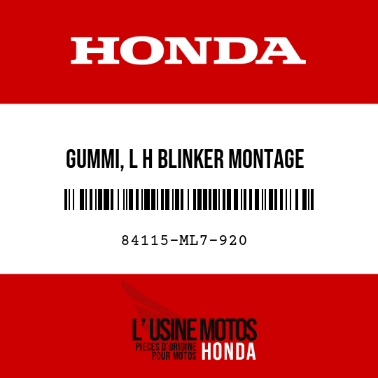 image de 84115-ML7-920 GUMMI, L H BLINKER MONTAGE