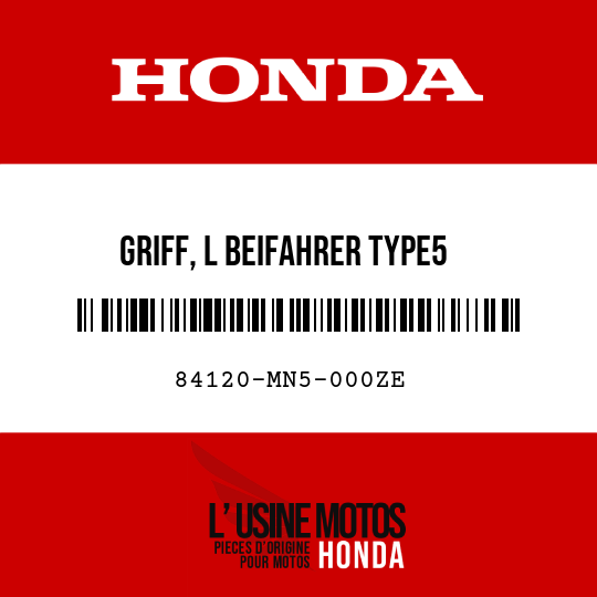 image de 84120-MN5-000ZE GRIFF, L BEIFAHRER TYPE5