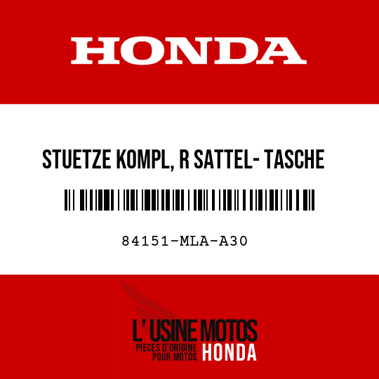image de 84151-MLA-A30 STUETZE KOMPL, R SATTEL- TASCHE