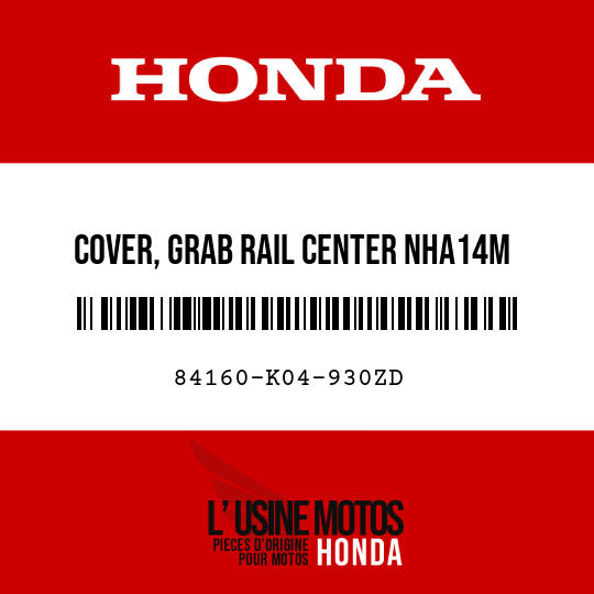 image de 84160-K04-930ZD COVER, GRAB RAIL CENTER NHA14M (NHA14M SEAL SILVER METALLIC)