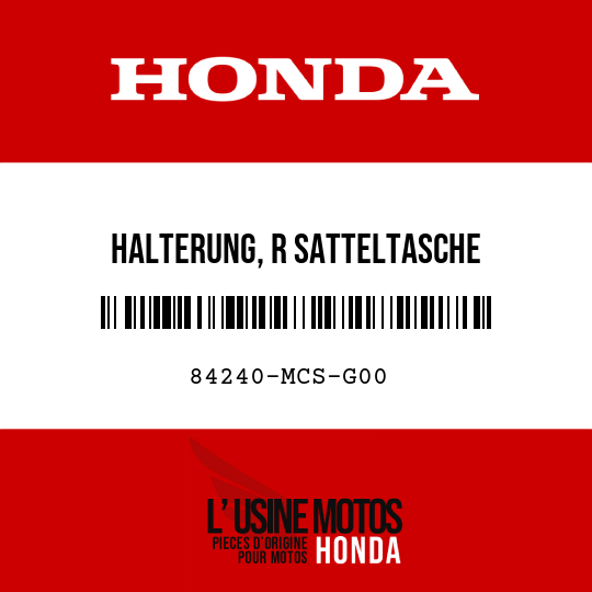 image de 84240-MCS-G00 HALTERUNG, R SATTELTASCHE