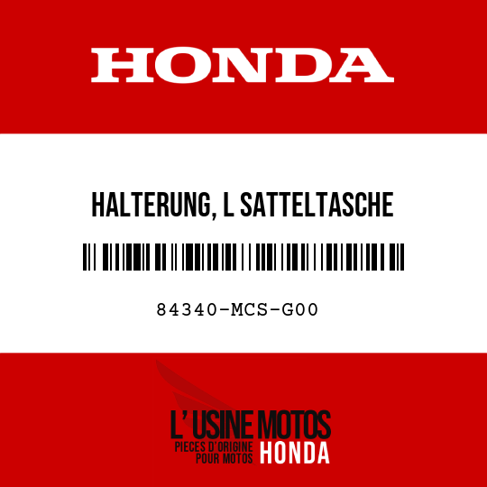 image de 84340-MCS-G00 HALTERUNG, L SATTELTASCHE