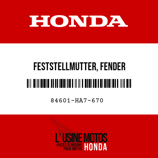 image de 84601-HA7-670 FESTSTELLMUTTER, FENDER