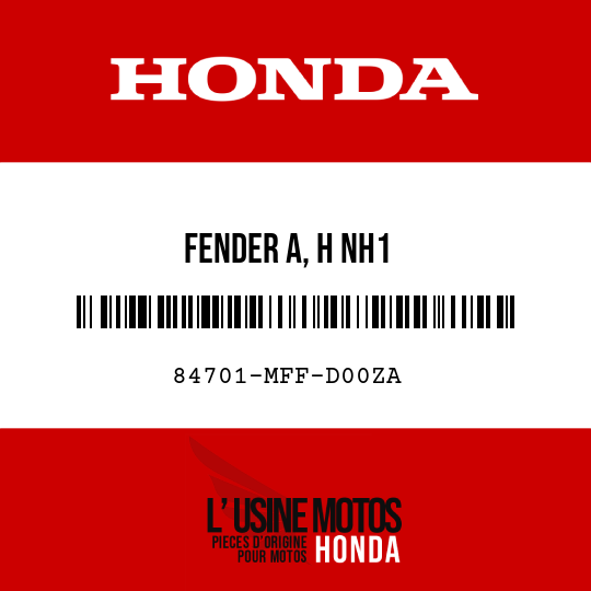 image de 84701-MFF-D00ZA FENDER A, H NH1