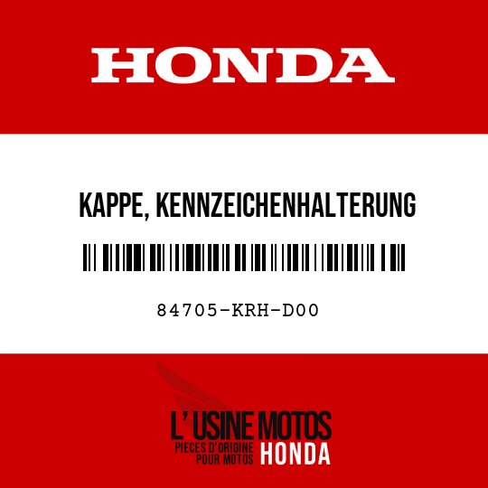 image de 84705-KRH-D00 KAPPE, KENNZEICHENHALTERUNG