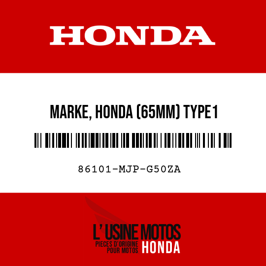image de 86101-MJP-G50ZA MARKE, HONDA (65MM) TYPE1