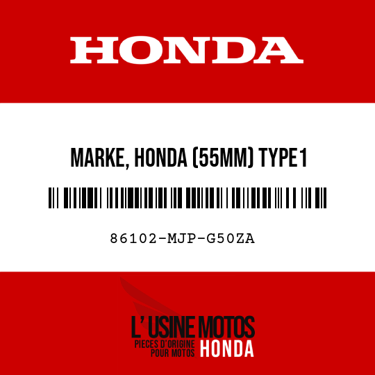 image de 86102-MJP-G50ZA MARKE, HONDA (55MM) TYPE1