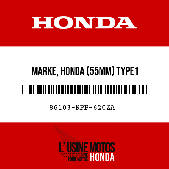 image de 86103-KPP-620ZA MARKE, HONDA (55MM) TYPE1