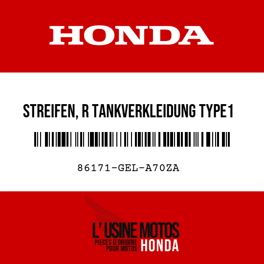 image de 86171-GEL-A70ZA STREIFEN, R TANKVERKLEIDUNG TYPE1
