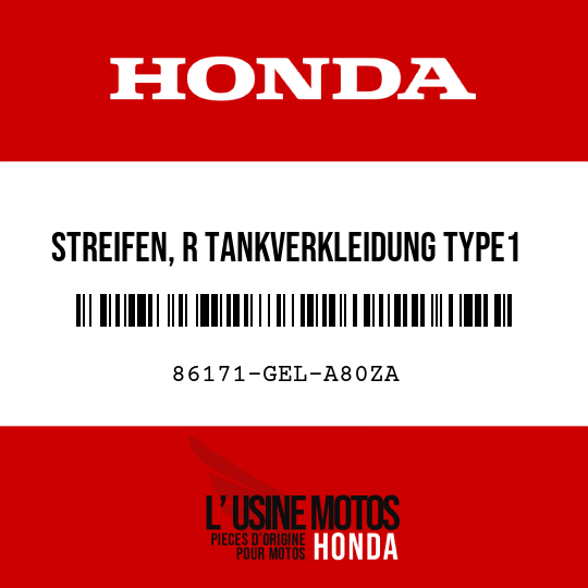 image de 86171-GEL-A80ZA STREIFEN, R TANKVERKLEIDUNG TYPE1