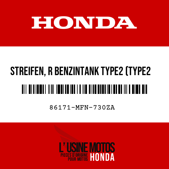 image de 86171-MFN-730ZA STREIFEN, R BENZINTANK TYPE2 (TYPE2 )