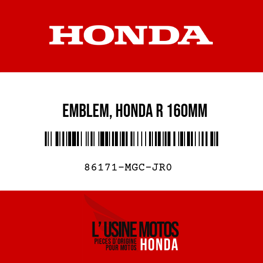 image de 86171-MGC-JR0 EMBLEM, HONDA R 160MM