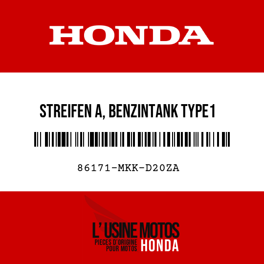 image de 86171-MKK-D20ZA STREIFEN A, BENZINTANK TYPE1
