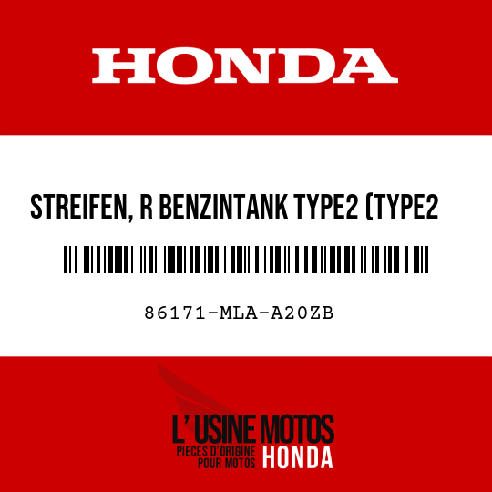 image de 86171-MLA-A20ZB STREIFEN, R BENZINTANK TYPE2 (TYPE2 )