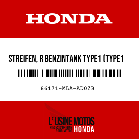 image de 86171-MLA-AD0ZB STREIFEN, R BENZINTANK TYPE1 (TYPE1 )