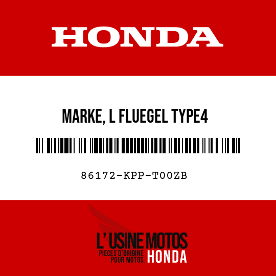 image de 86172-KPP-T00ZB MARKE, L FLUEGEL TYPE4