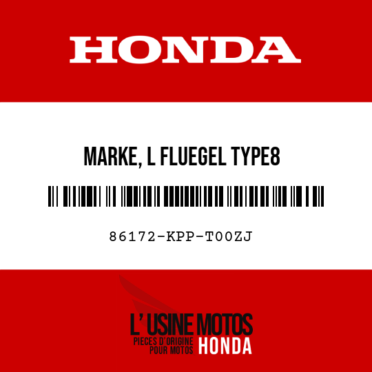 image de 86172-KPP-T00ZJ MARKE, L FLUEGEL TYPE8