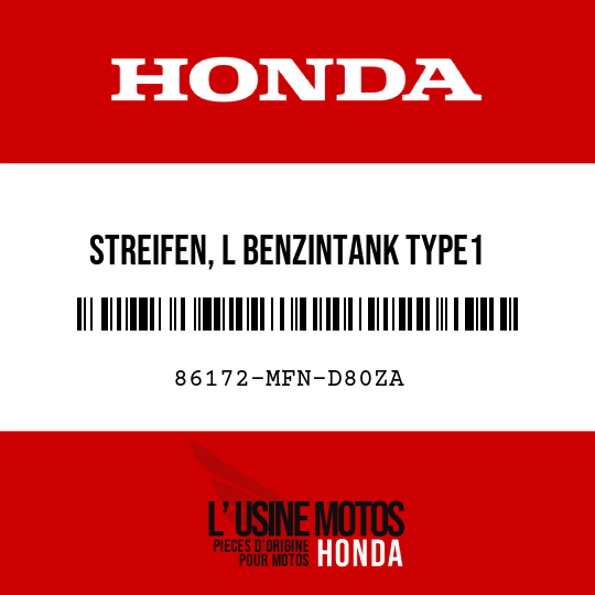 image de 86172-MFN-D80ZA STREIFEN, L BENZINTANK TYPE1