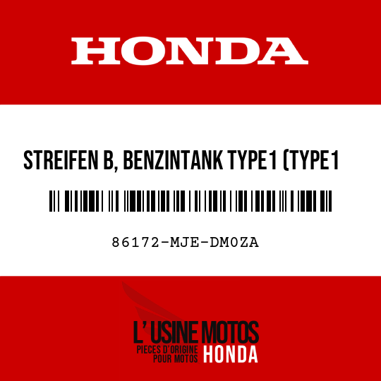 image de 86172-MJE-DM0ZA STREIFEN B, BENZINTANK TYPE1 (TYPE1 )
