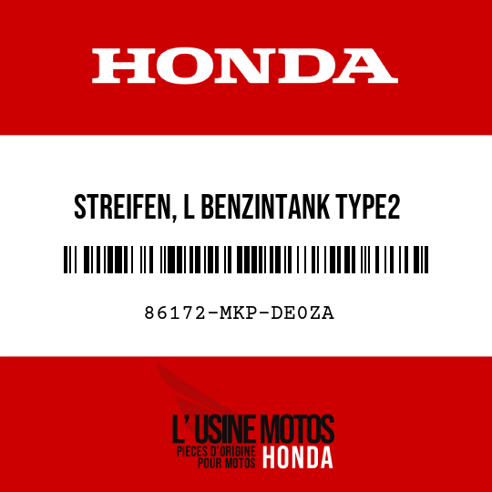 image de 86172-MKP-DE0ZA STREIFEN, L BENZINTANK TYPE2