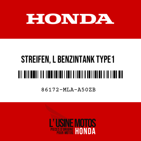 image de 86172-MLA-A50ZB STREIFEN, L BENZINTANK TYPE1