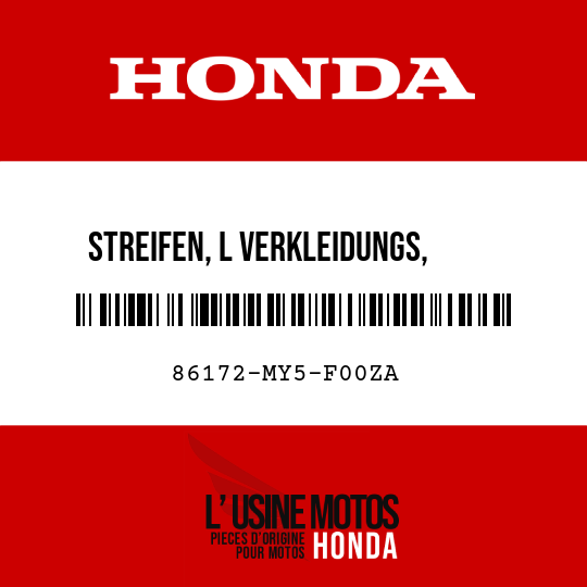 image de 86172-MY5-F00ZA STREIFEN, L VERKLEIDUNGS,    ABDECKUNG () TYPE4 (TYPE4 )