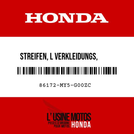 image de 86172-MY5-G00ZC STREIFEN, L VERKLEIDUNGS,    ABDECKUNG () TYPE3 (TYPE3 )