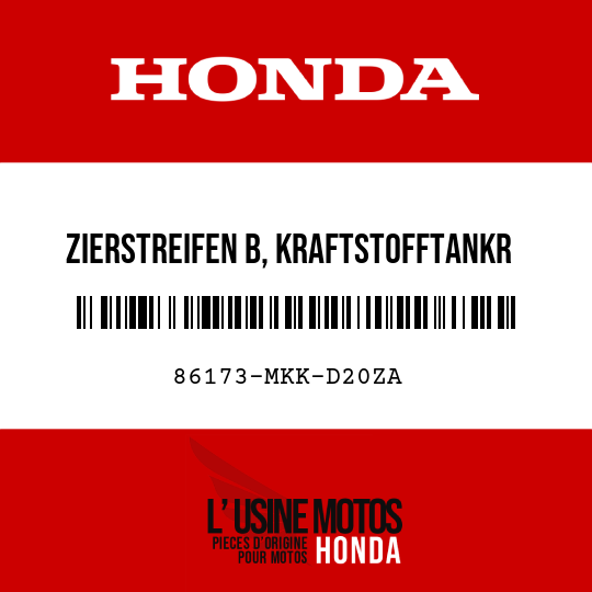 image de 86173-MKK-D20ZA ZIERSTREIFEN B, KRAFTSTOFFTANKR TYPE1
