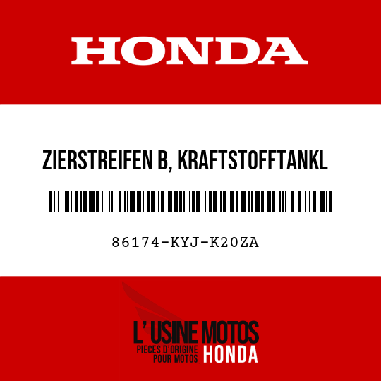 image de 86174-KYJ-K20ZA ZIERSTREIFEN B, KRAFTSTOFFTANKL TYPE1