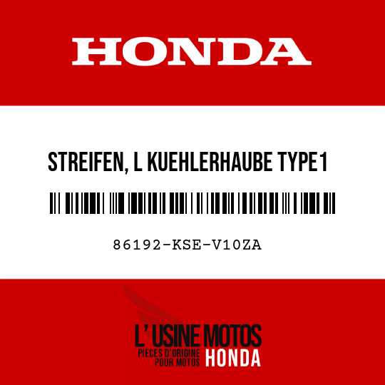 image de 86192-KSE-V10ZA STREIFEN, L KUEHLERHAUBE TYPE1