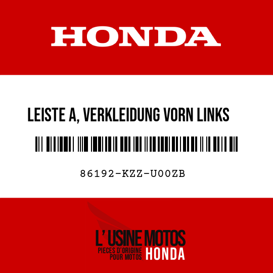 image de 86192-KZZ-U00ZB LEISTE A, VERKLEIDUNG VORN LINKS TYPE1